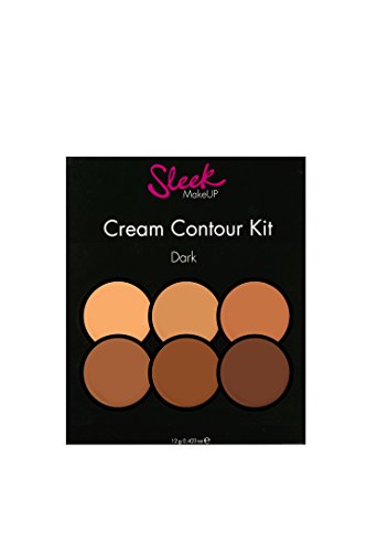 Sleek MakeUp Cream Contour Kit Easily Blendable Smooth and Long Lasting Contour Palette 12g, Dark, 1 count