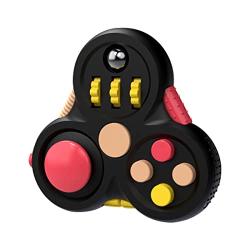 Jagowa 1 Piece Fidget Pad Toys with 11 Functions Fidget Controller Stress Reducer Toys Game for Release Stress Anxiety, ADHD, ADD, Anxiety (Black) - Abrams Healthcare