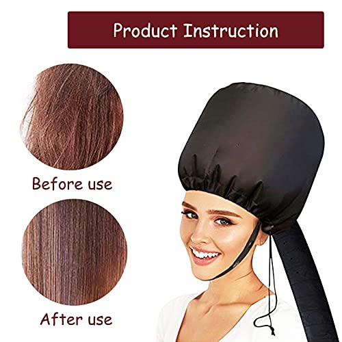 Hadio Bonnet Hood Hair Dryer for Home & Salon Use, Portable Hair Dryer Cap for Deep Conditioning & Heat Therapy, Ideal Hair Steamer for Healthy Hair - Hooded Dryers for Hairdressing and Styling